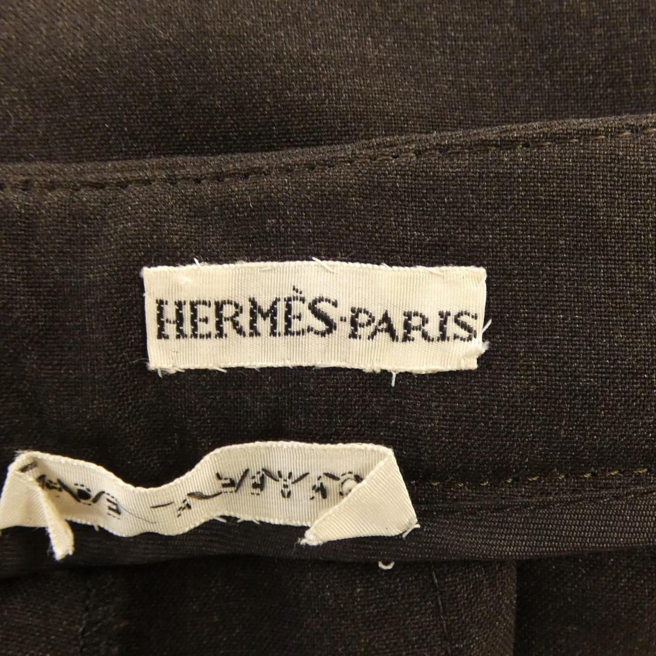 【ヴィンテージ】エルメス HERMES Hボタン ダブルサイドジップ パンツ