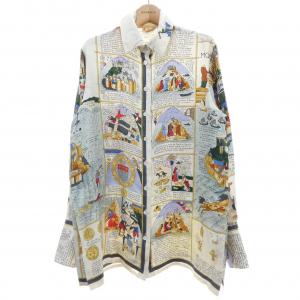 【ヴィンテージ】エルメス HERMES MONT SAINT MICHEL ツイルレーヌ. シャツ