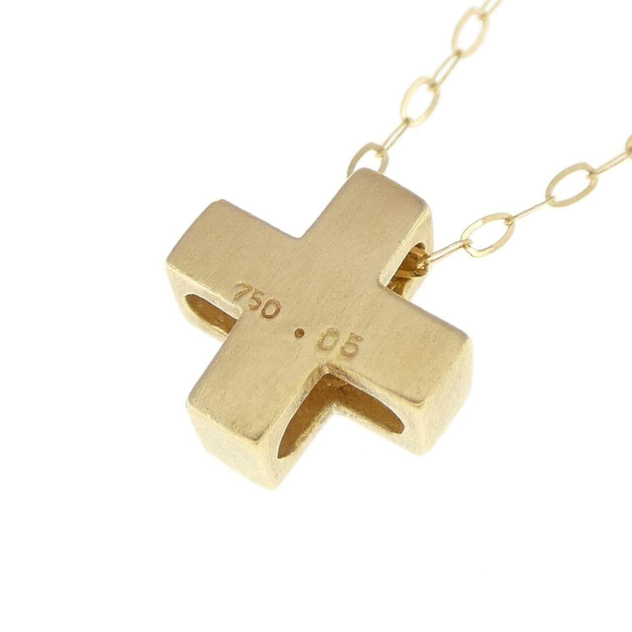 750YG/K18YG ダイヤモンド ネックレス 0.05CT