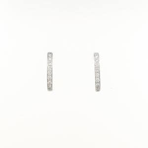 750WG/K18WG ダイヤモンド ピアス 0.15CT