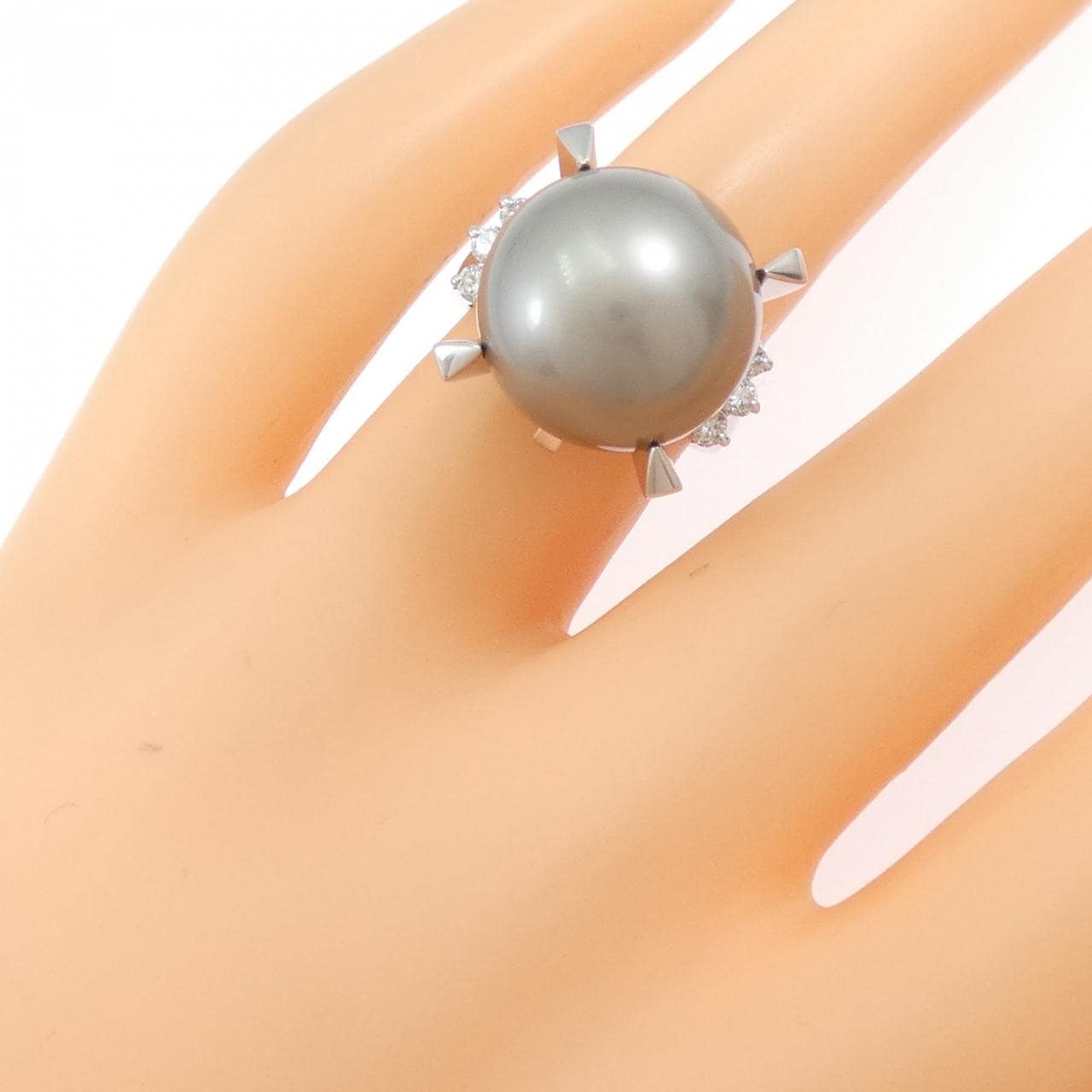 タサキ 黒蝶パール リング 14.2mm