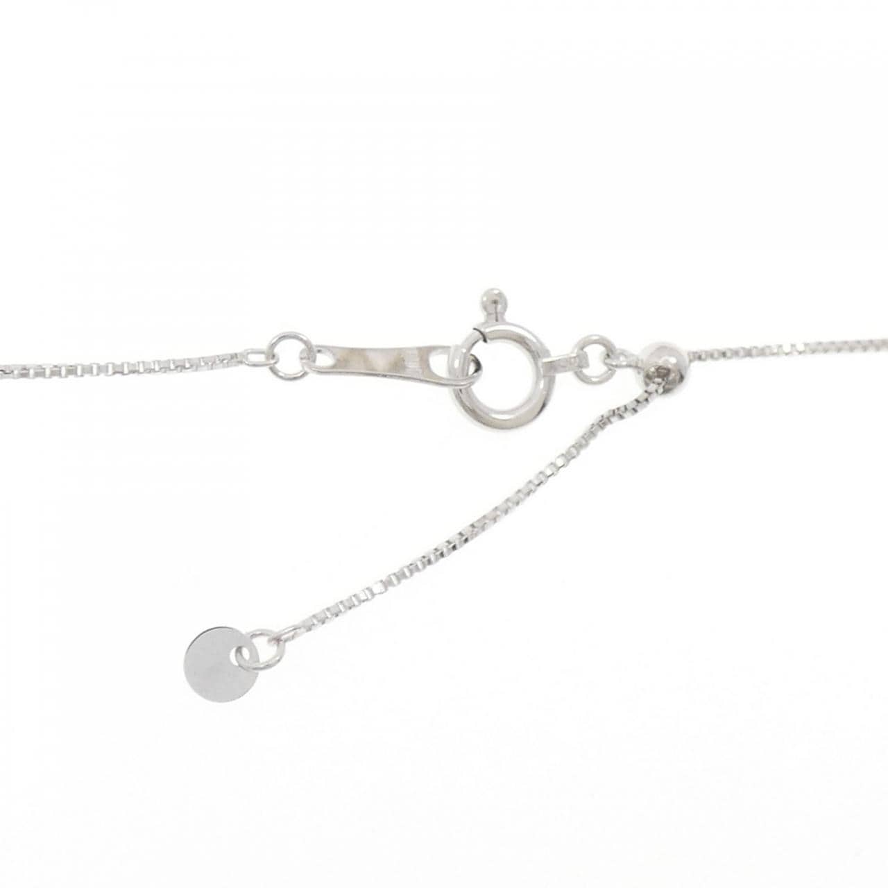 K18WG スリーストーン ダイヤモンド ネックレス 0.50CT