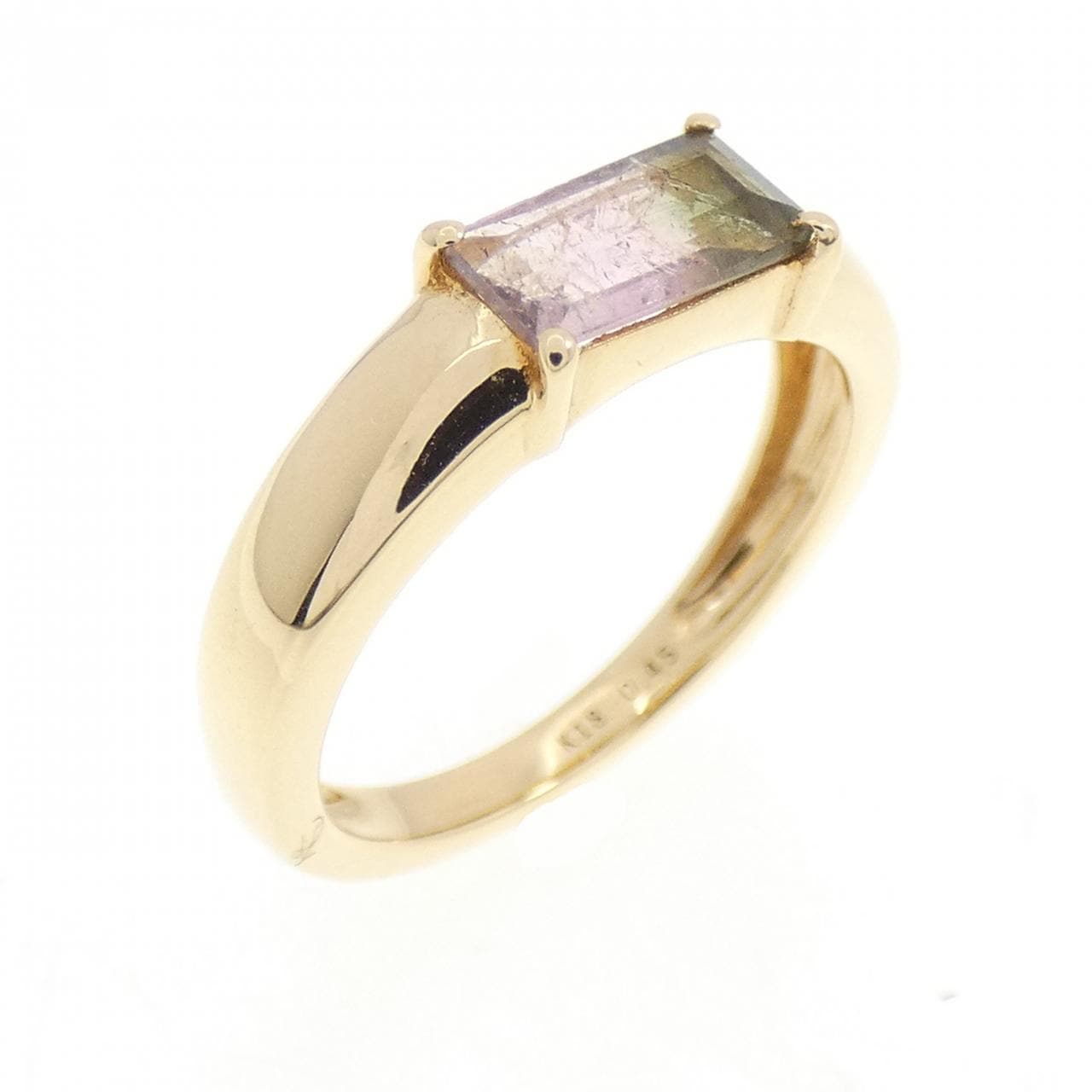 【新品】K18YG トルマリン リング 0.45CT