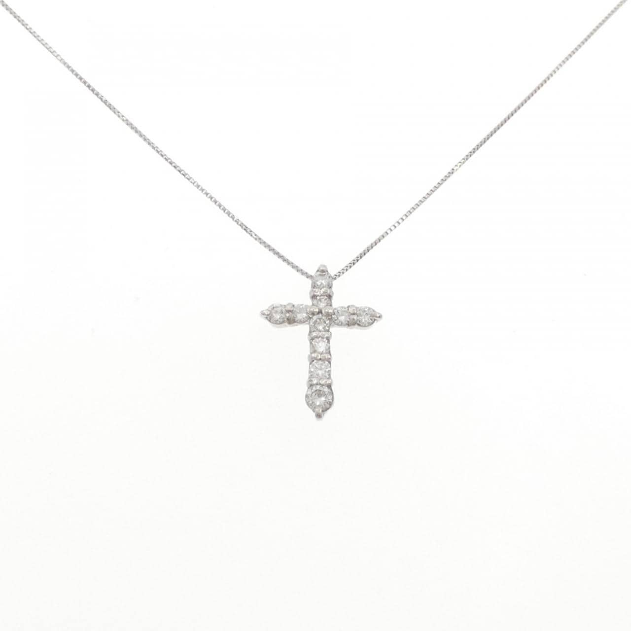 PT900/PT850 クロス ダイヤモンド ネックレス 0.50CT