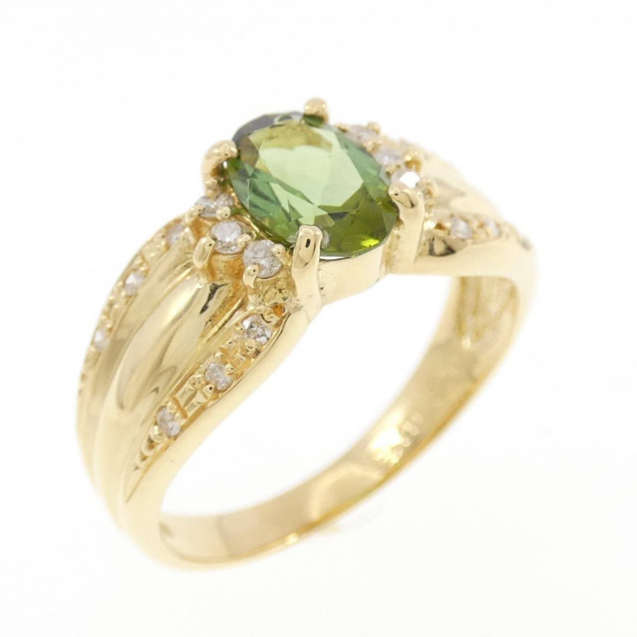 K18YG トルマリン リング 0.72CT