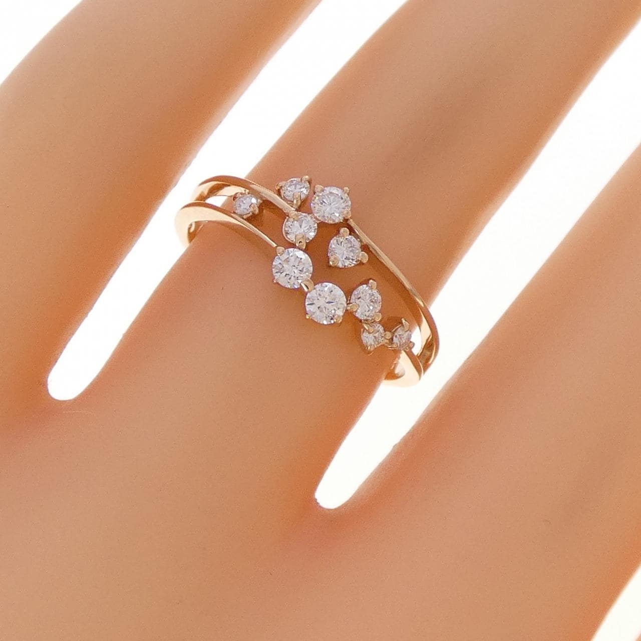 K18PG ダイヤモンド リング 0.30CT