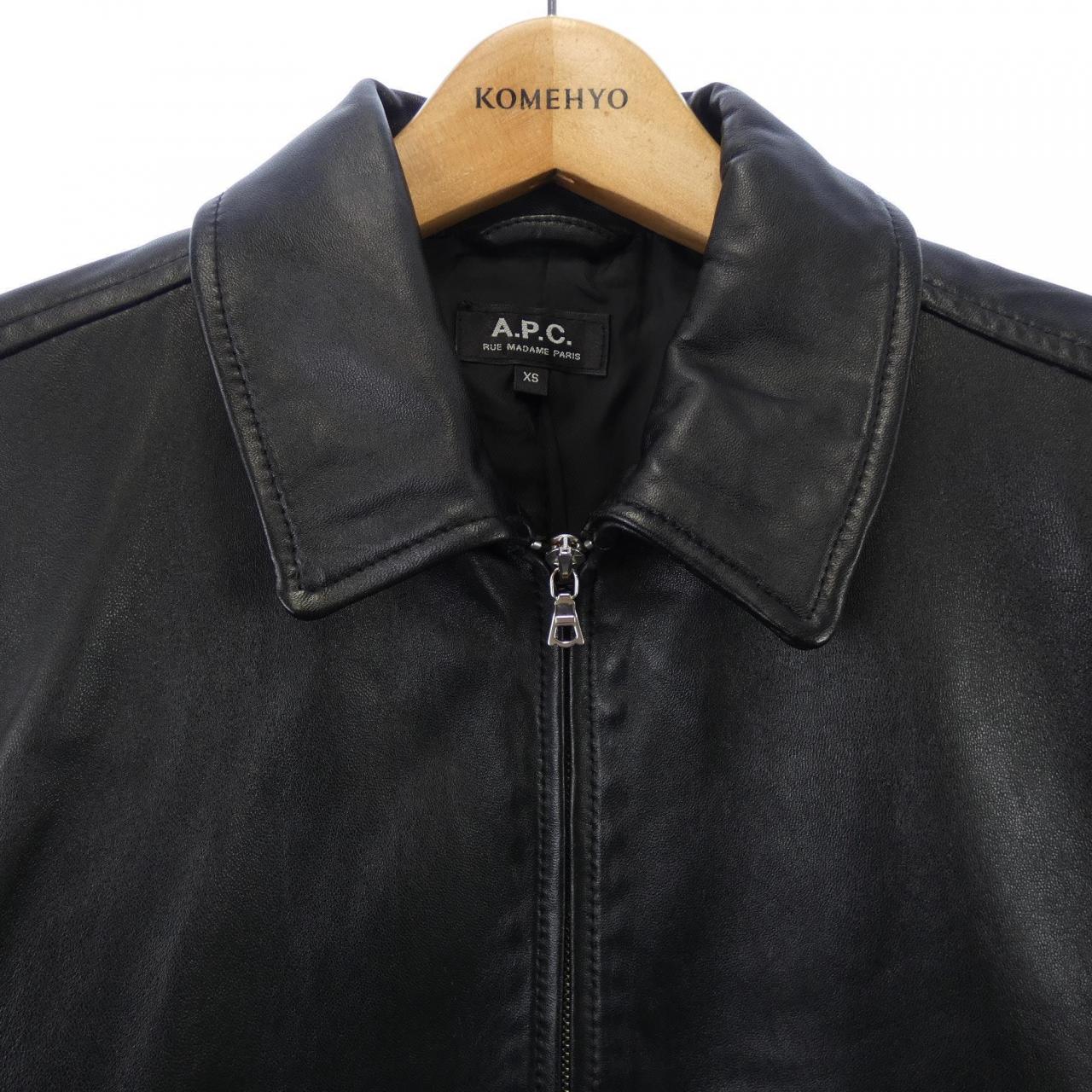 a.p.c leather jacket53cm