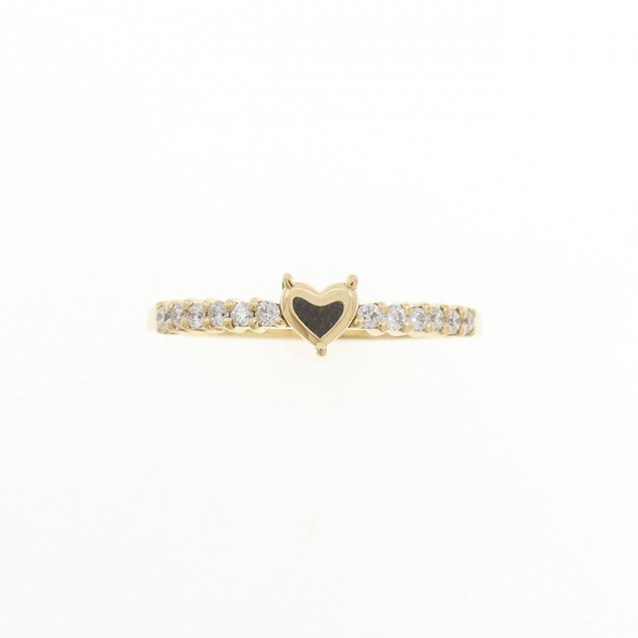 K18YG ハート ダイヤモンド リング 0.12CT
