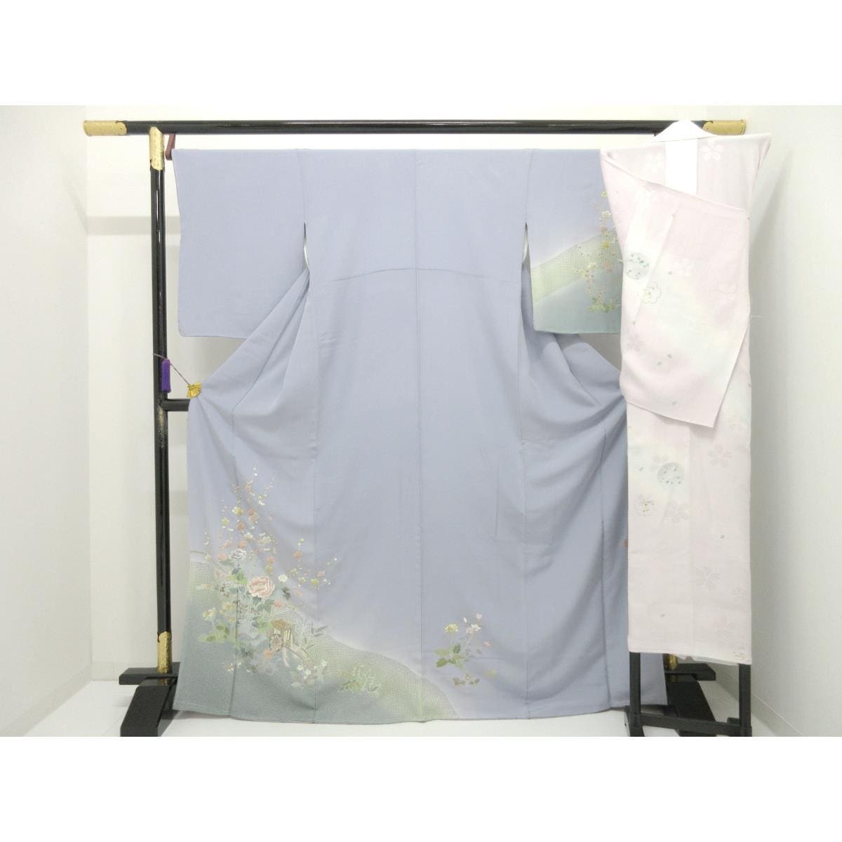 【未使用品】訪問着　友禅刺繍加工　きもの・長襦袢　２点セット