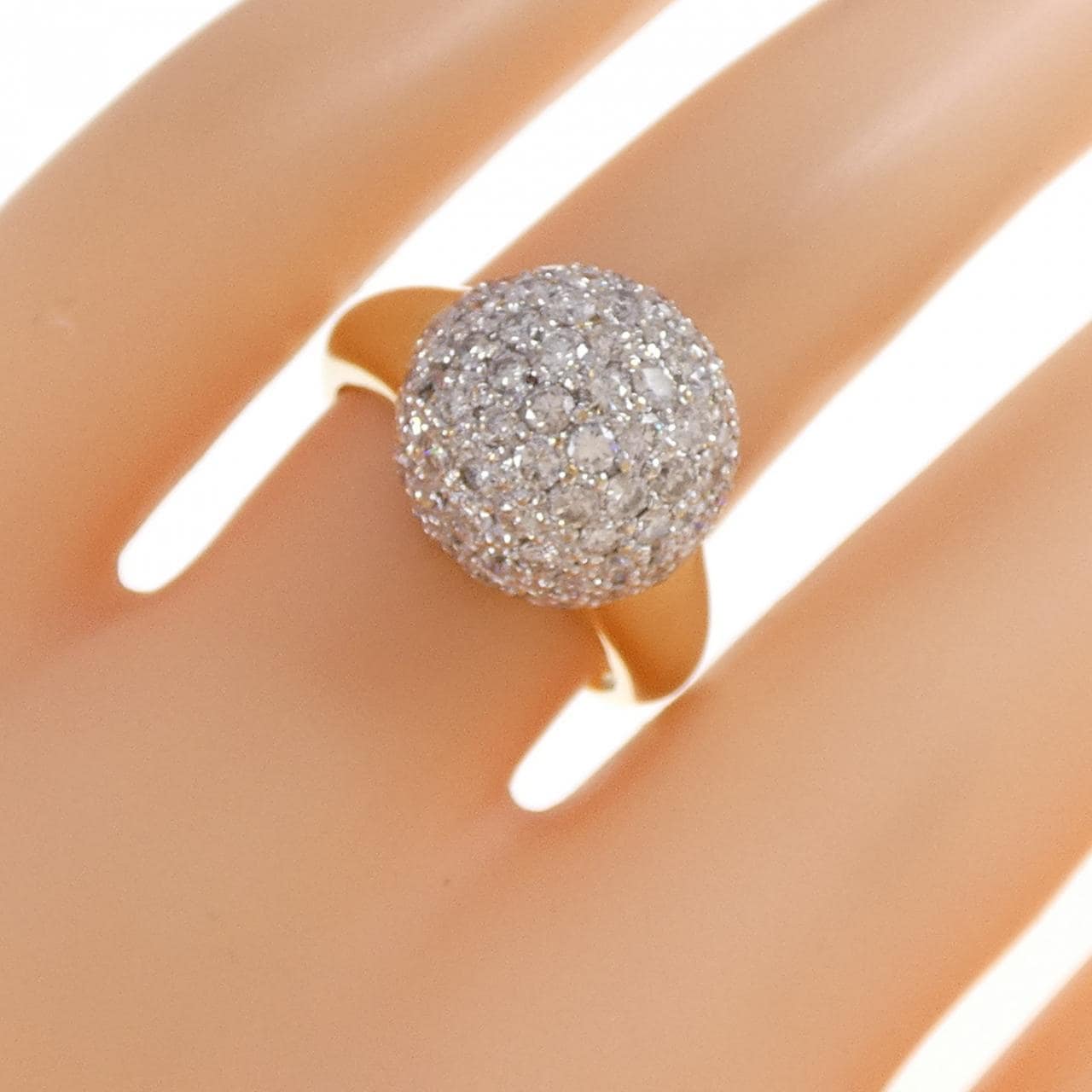 750YG/750WG ダイヤモンド リング 1.91CT