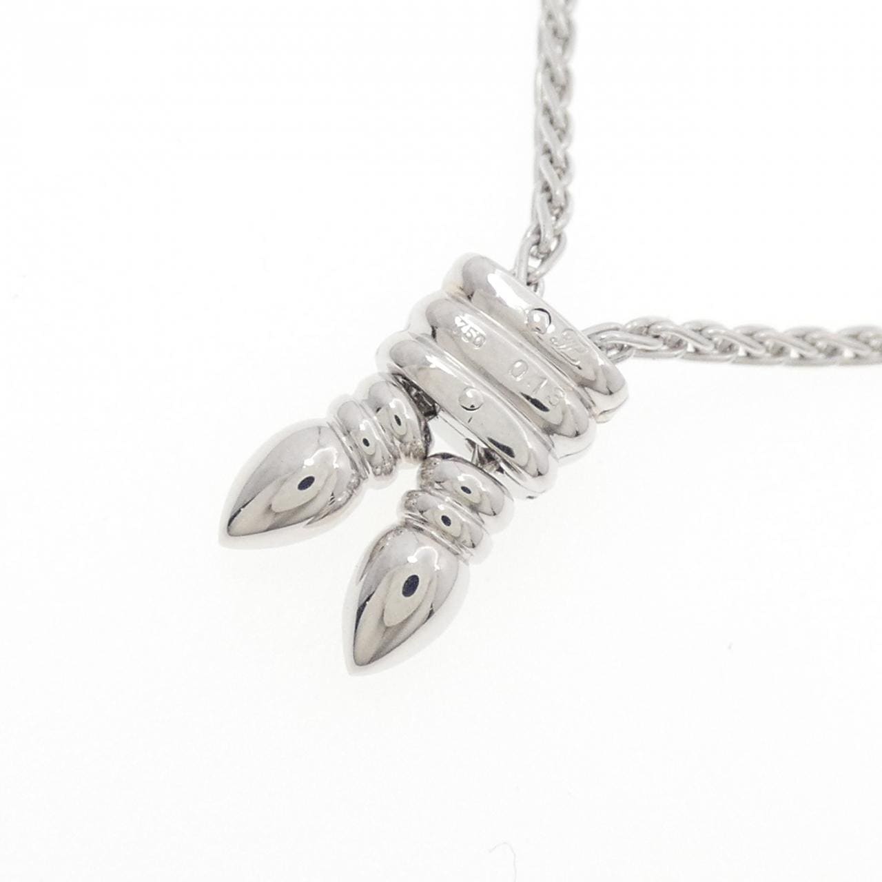 750WG ダイヤモンド ネックレス 0.13CT