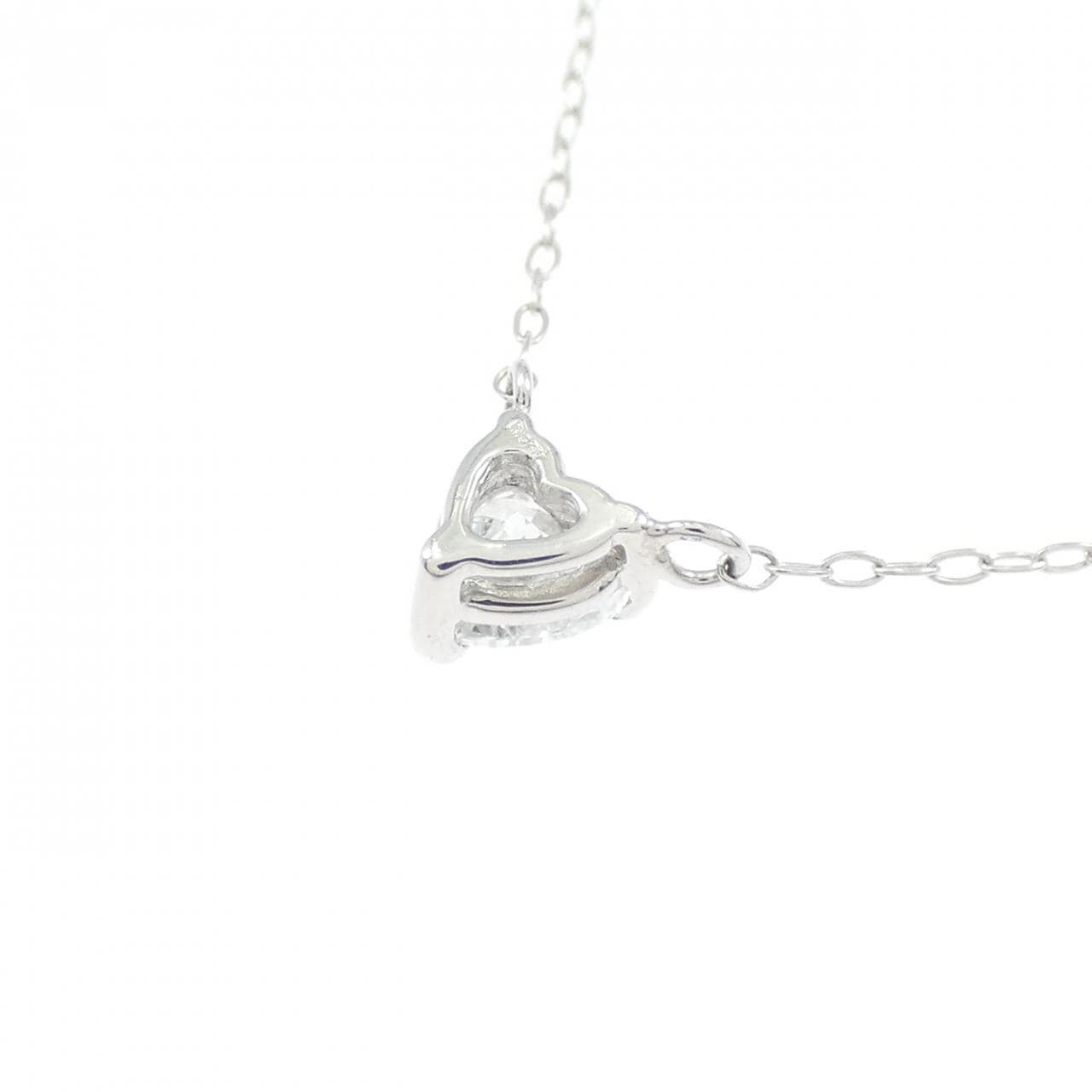 K18WG ハート ダイヤモンド ネックレス 0.24CT