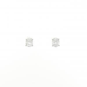 【リメイク】PT/ST ダイヤモンド ピアス 0.320CT 0.332CT D VVS2-VS1 オーバルカット