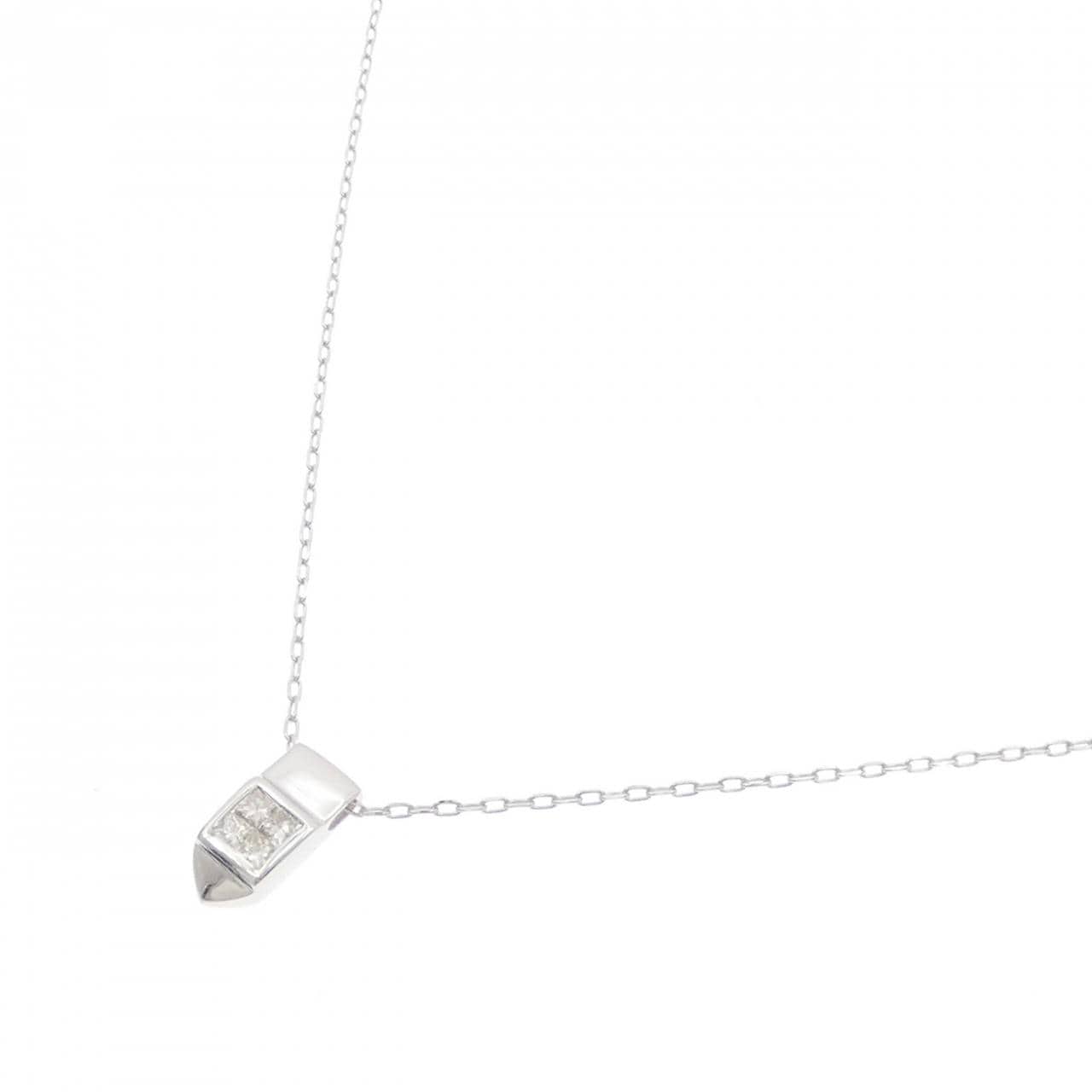 K18WG ダイヤモンド ネックレス 0.15CT
