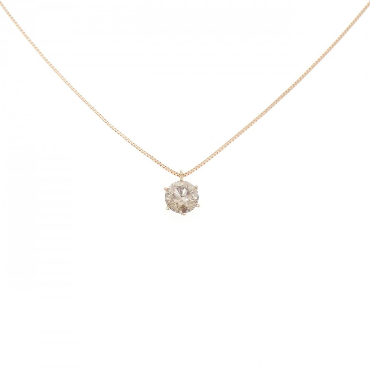K18PG ソリティア ダイヤモンド ネックレス 0.40CT