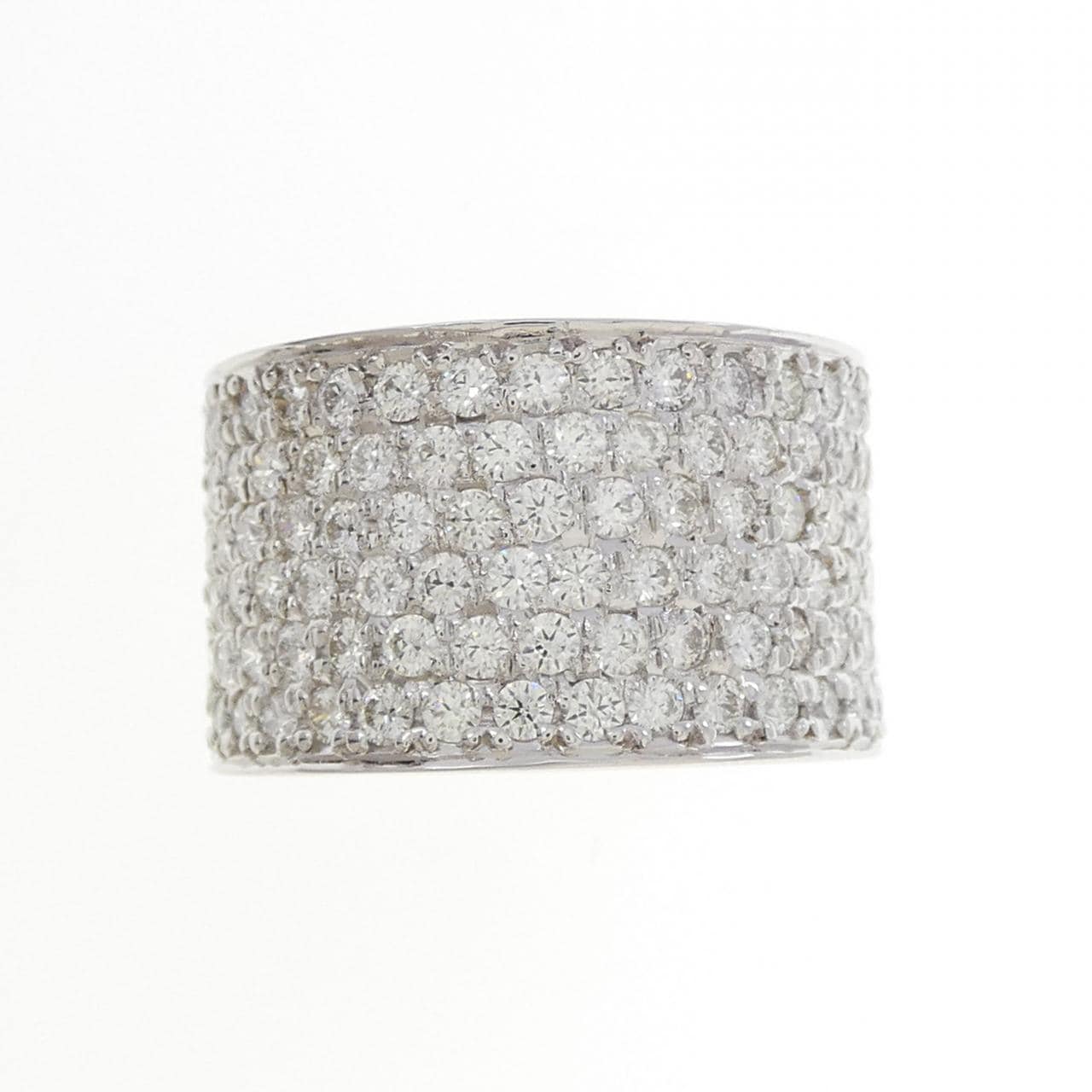 K18WG パヴェ ダイヤモンド リング 1.75CT