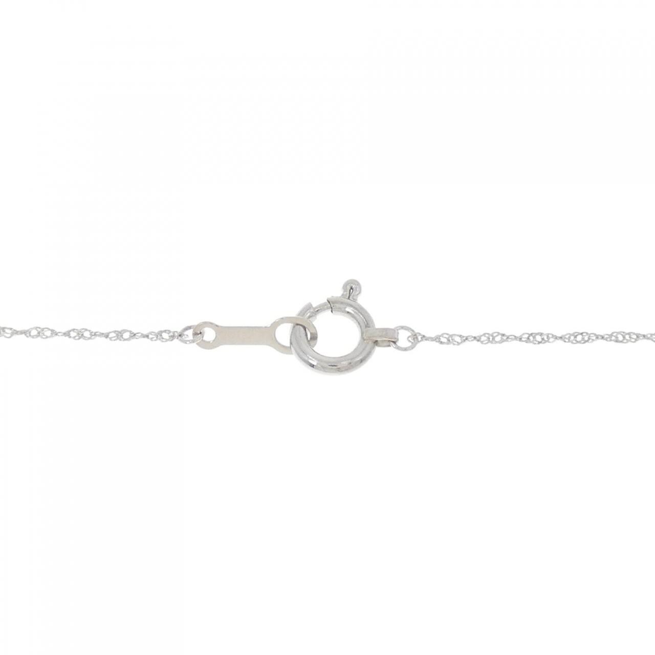 PT900/PT850 イニシャルK ダイヤモンド ネックレス 0.50CT