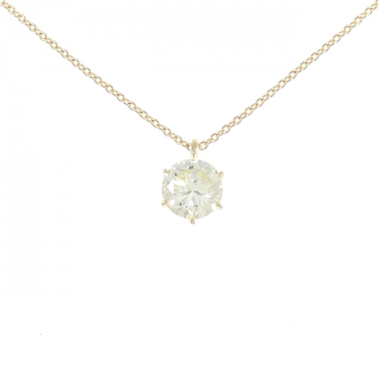 K18YG Diamond Necklace 1.022CT VLY SI2 Good