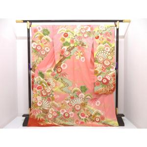 【未使用品】振袖　京友禅金彩加工　刺繍入りボカシ染