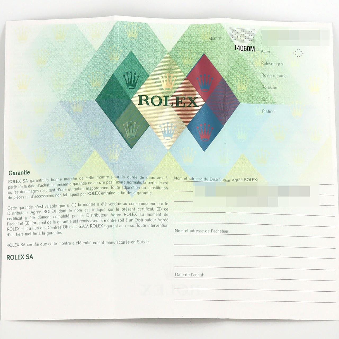 ロレックス サブマリーナーノンデイト 14060M. SS 自動巻 Z番