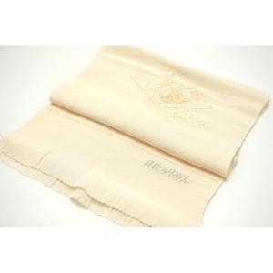 帯揚　丹後ちりめん　刺繍入り