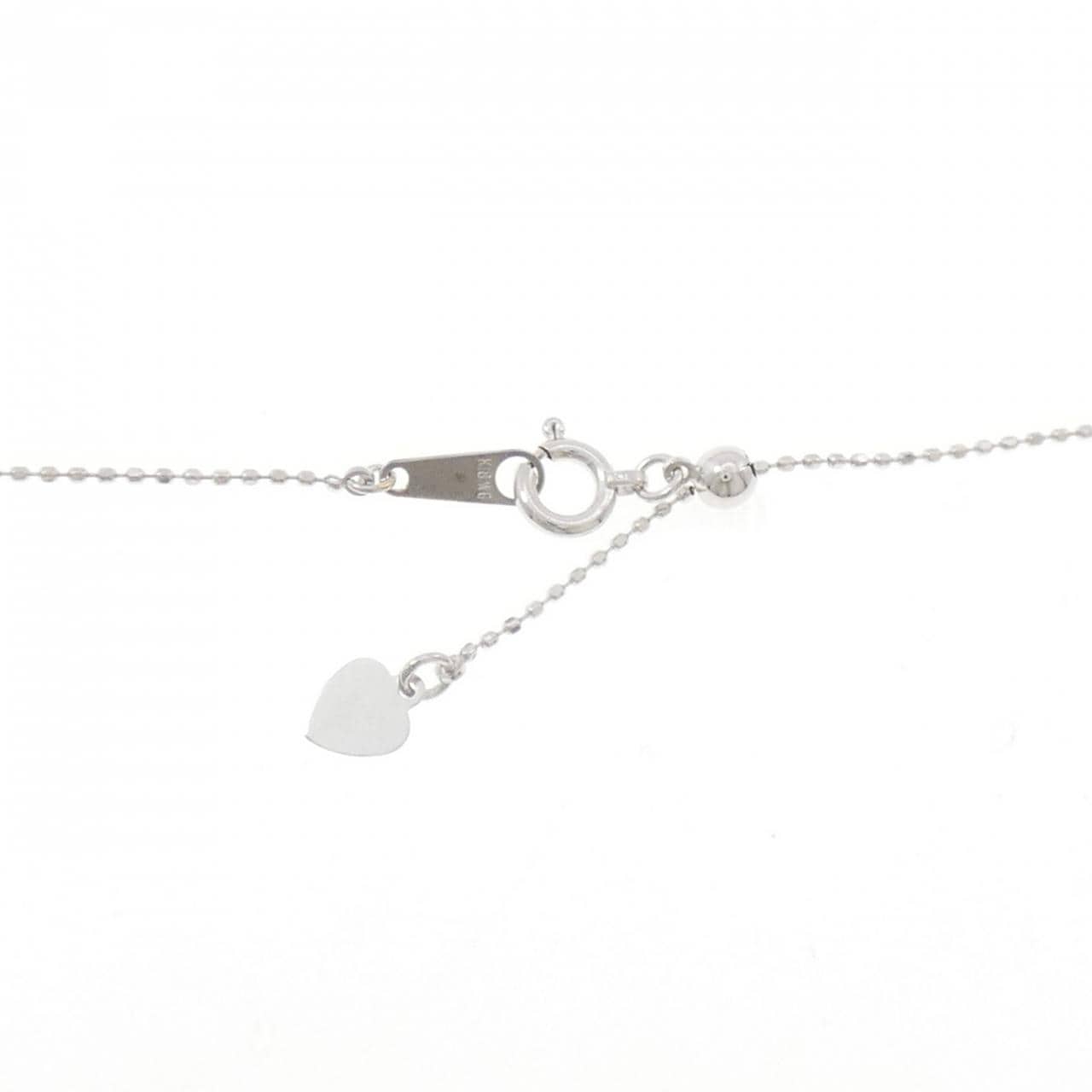 K18WG ハート ダイヤモンド ネックレス 0.05CT