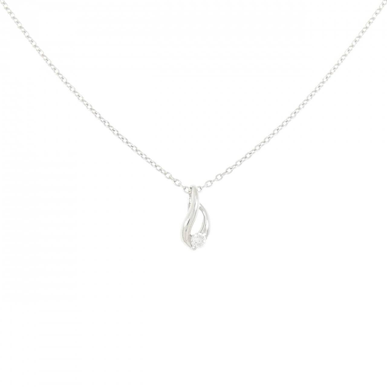 K18WG ダイヤモンド ネックレス 0.03CT