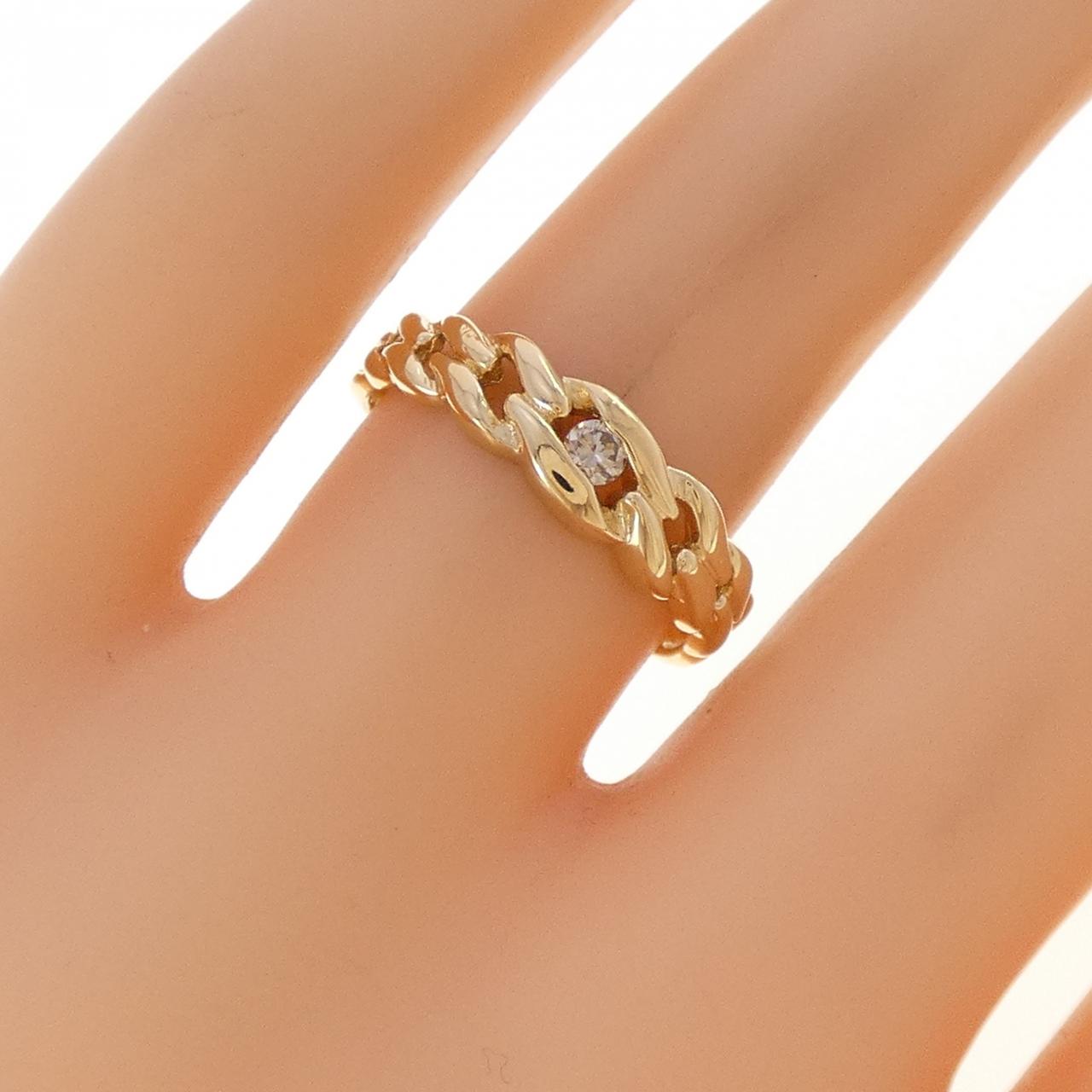 K18YG ダイヤモンド リング 0.08CT