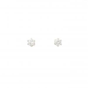 PT900 ソリティア ダイヤモンド ピアス 0.30CT