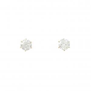 【リメイク】K18YG/ST ダイヤモンド ピアス 0.322CT 0.326CT H VS2 3EX-EXT