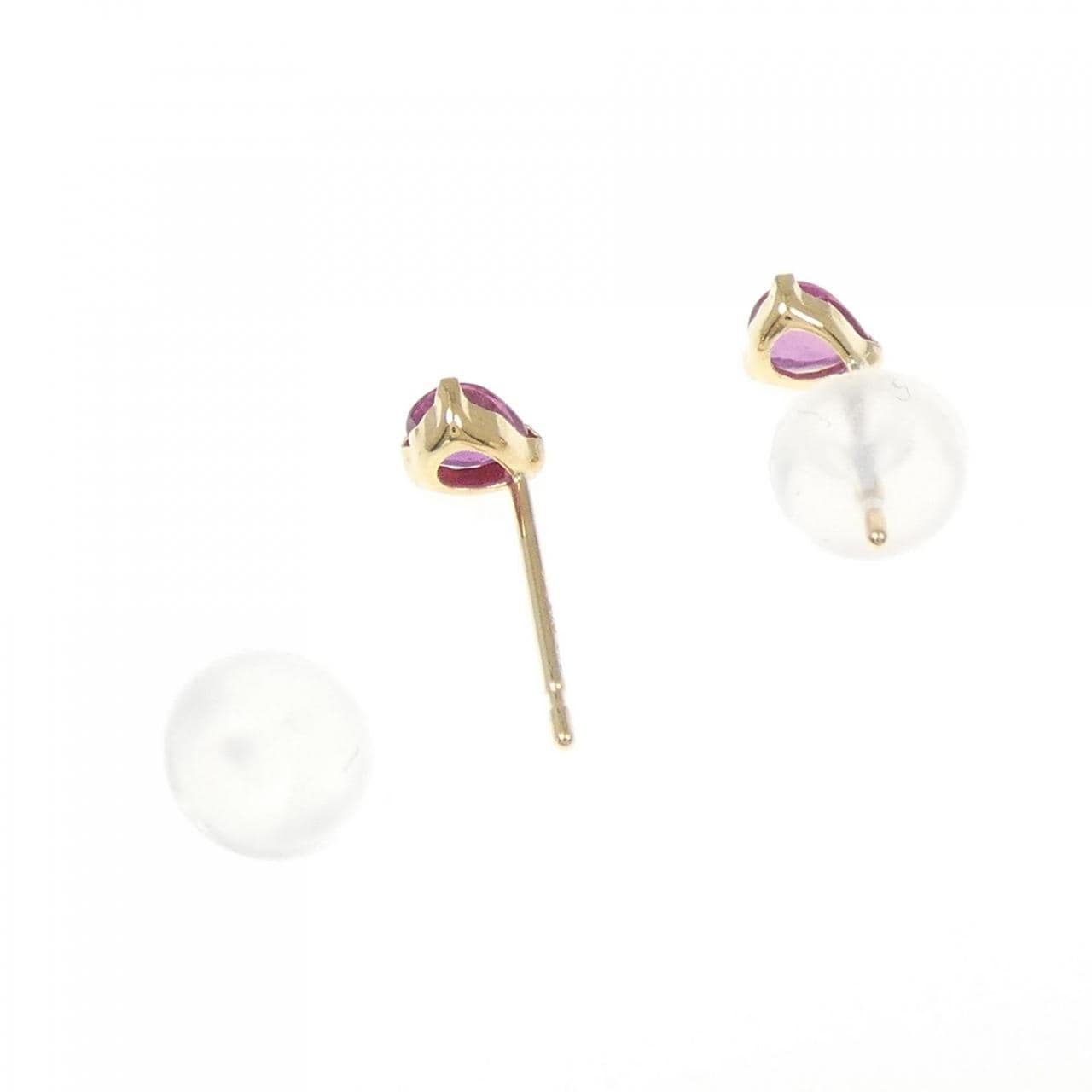 【新品】K18YG ルビー ピアス 0.26CT