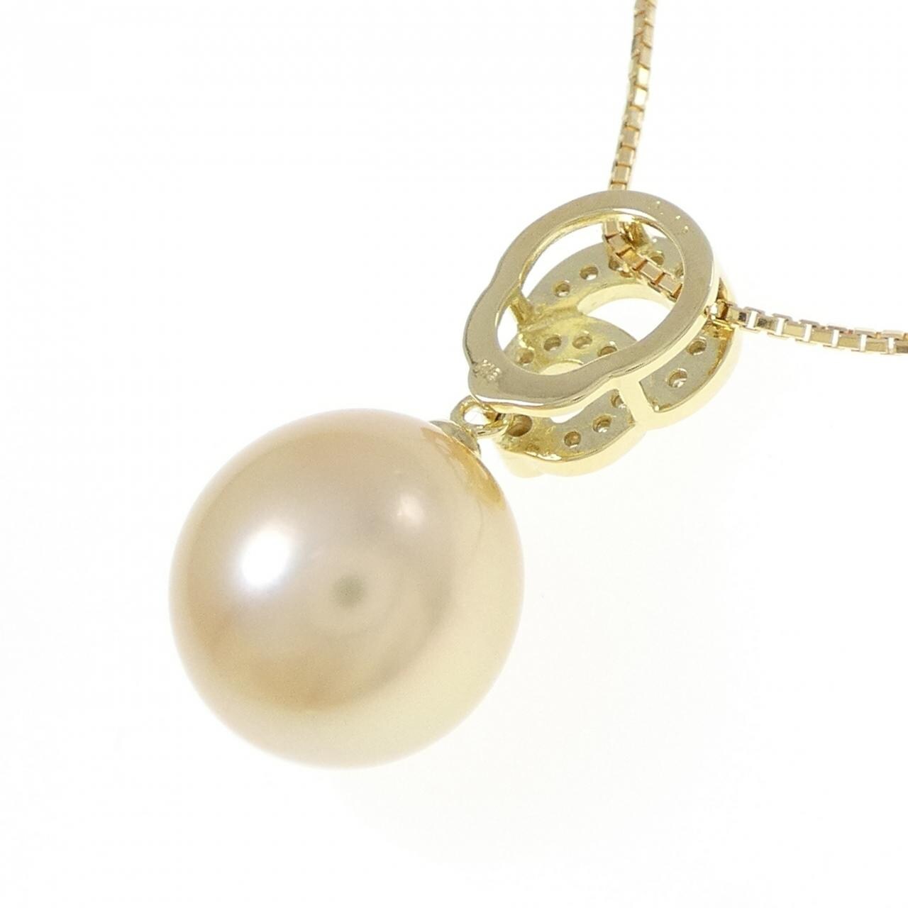 K18YG 白蝶パール ネックレス 13.2mm