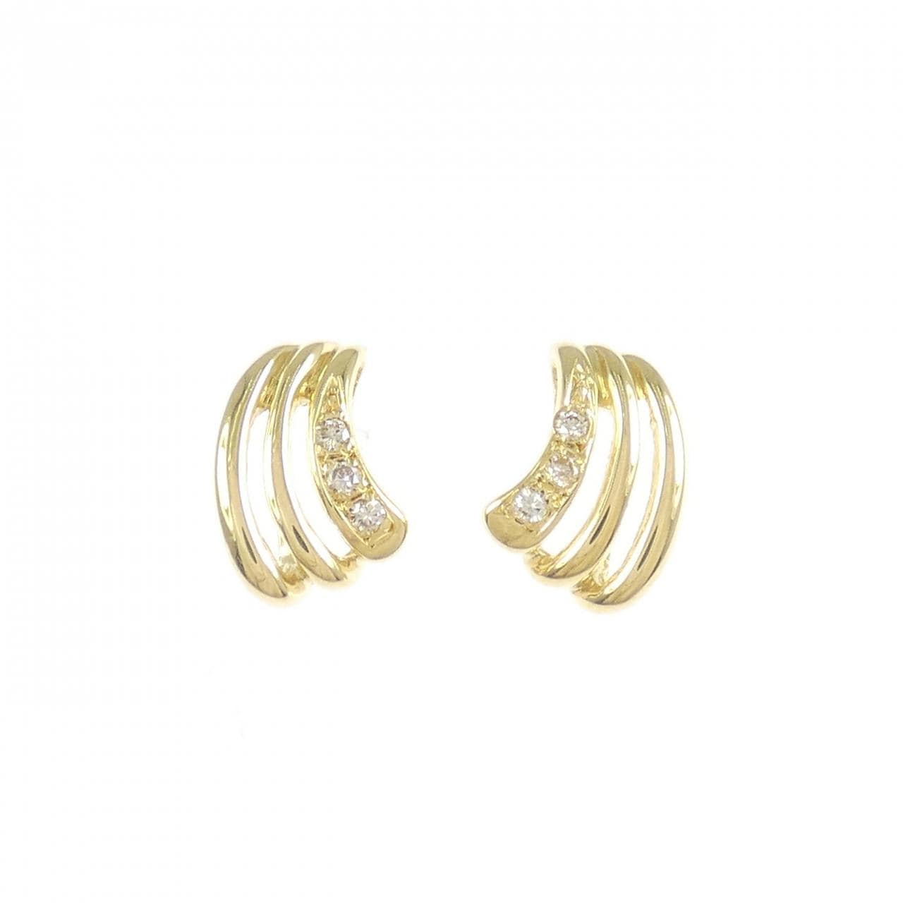 K18YG ダイヤモンド ピアス 0.06CT