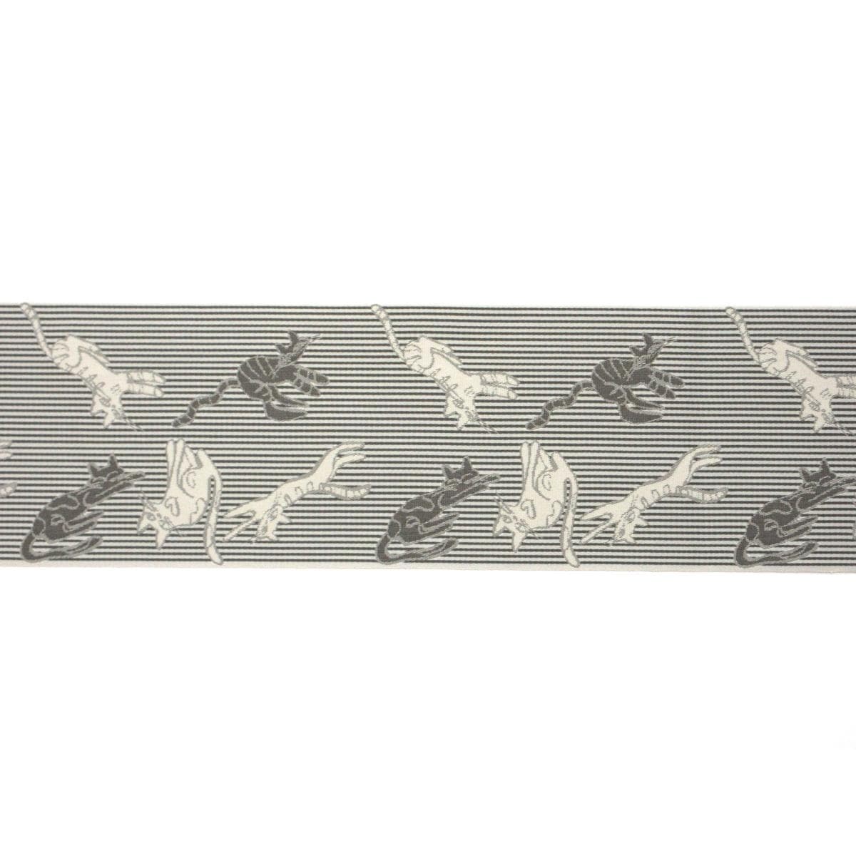 【新品】半幅帯　猫