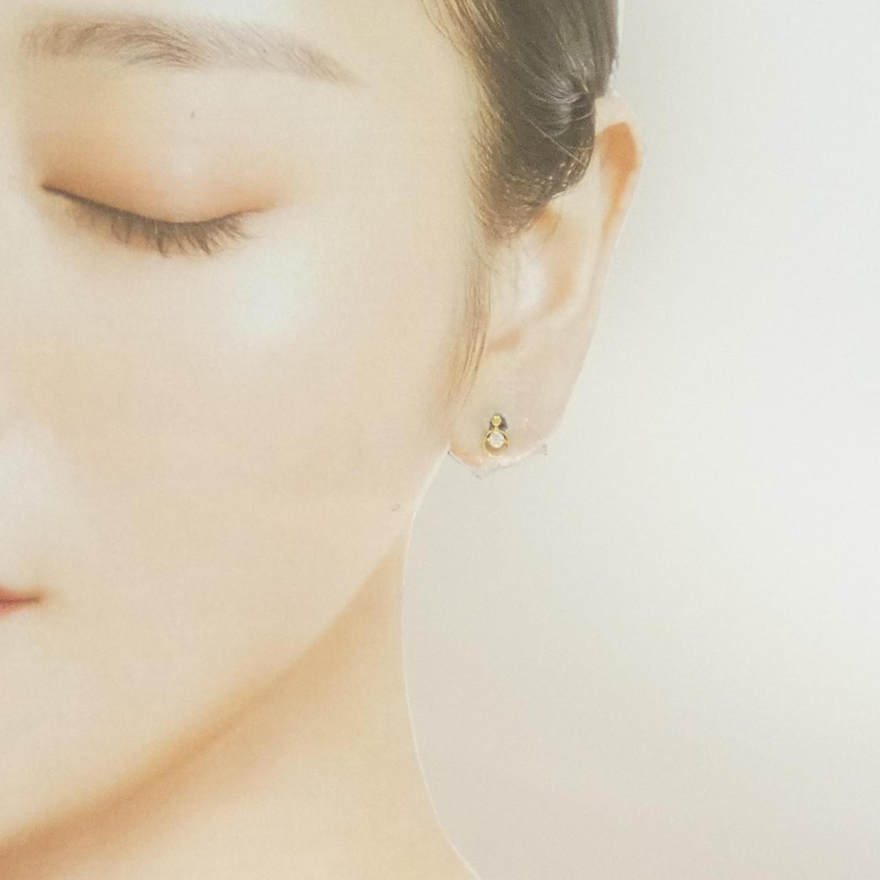 K18YG ダイヤモンド ピアス 0.14CT