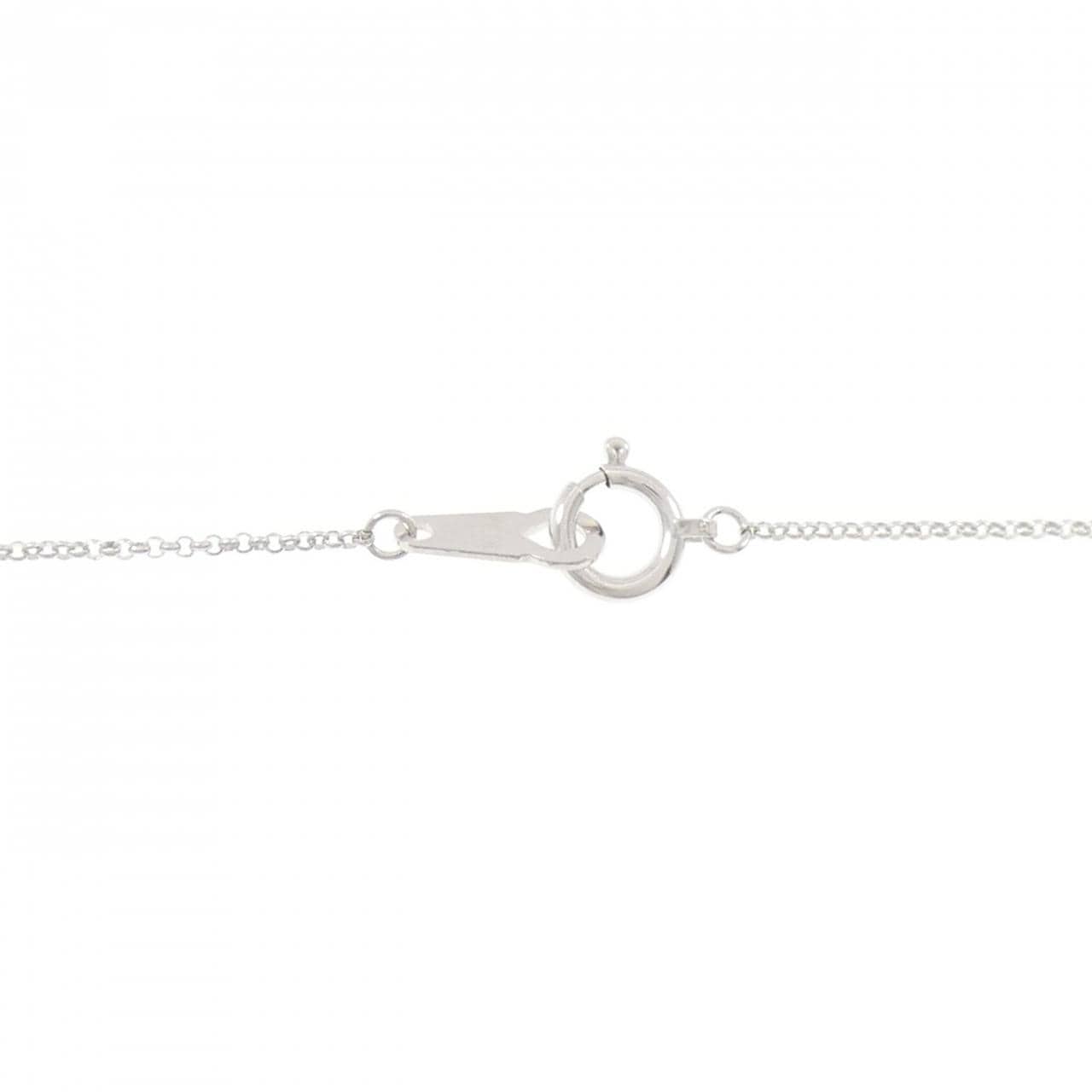 K18WG クロス ダイヤモンド ネックレス 0.1CT