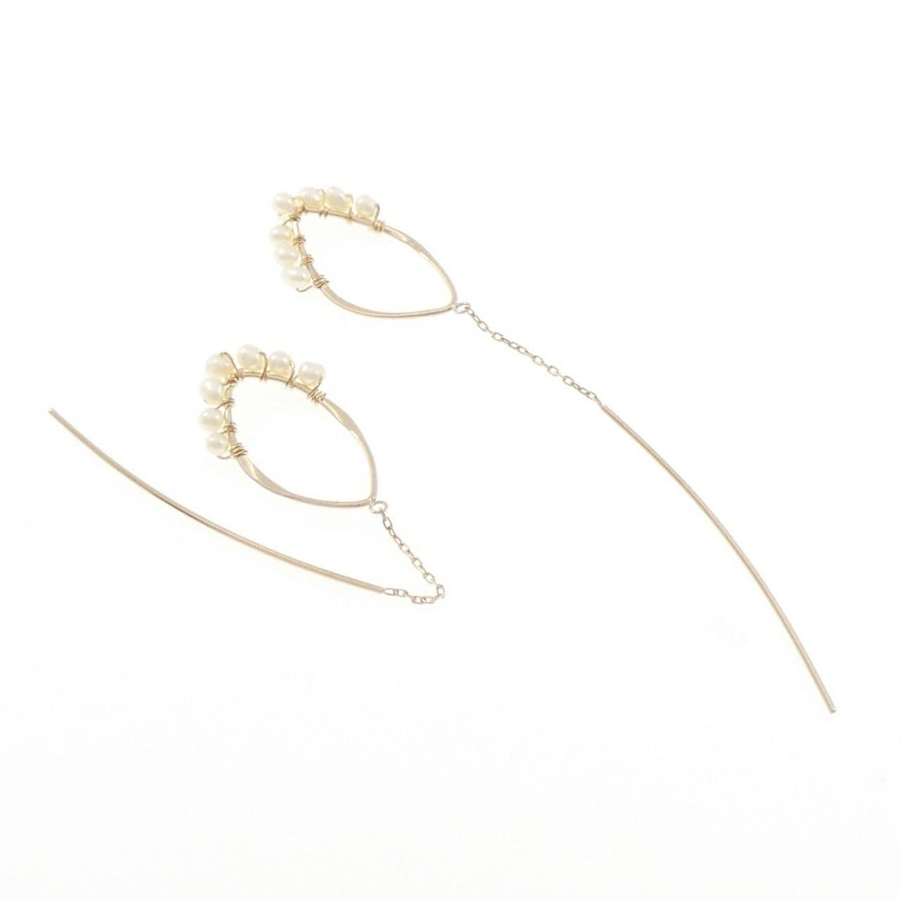 アガット 淡水パール ピアス