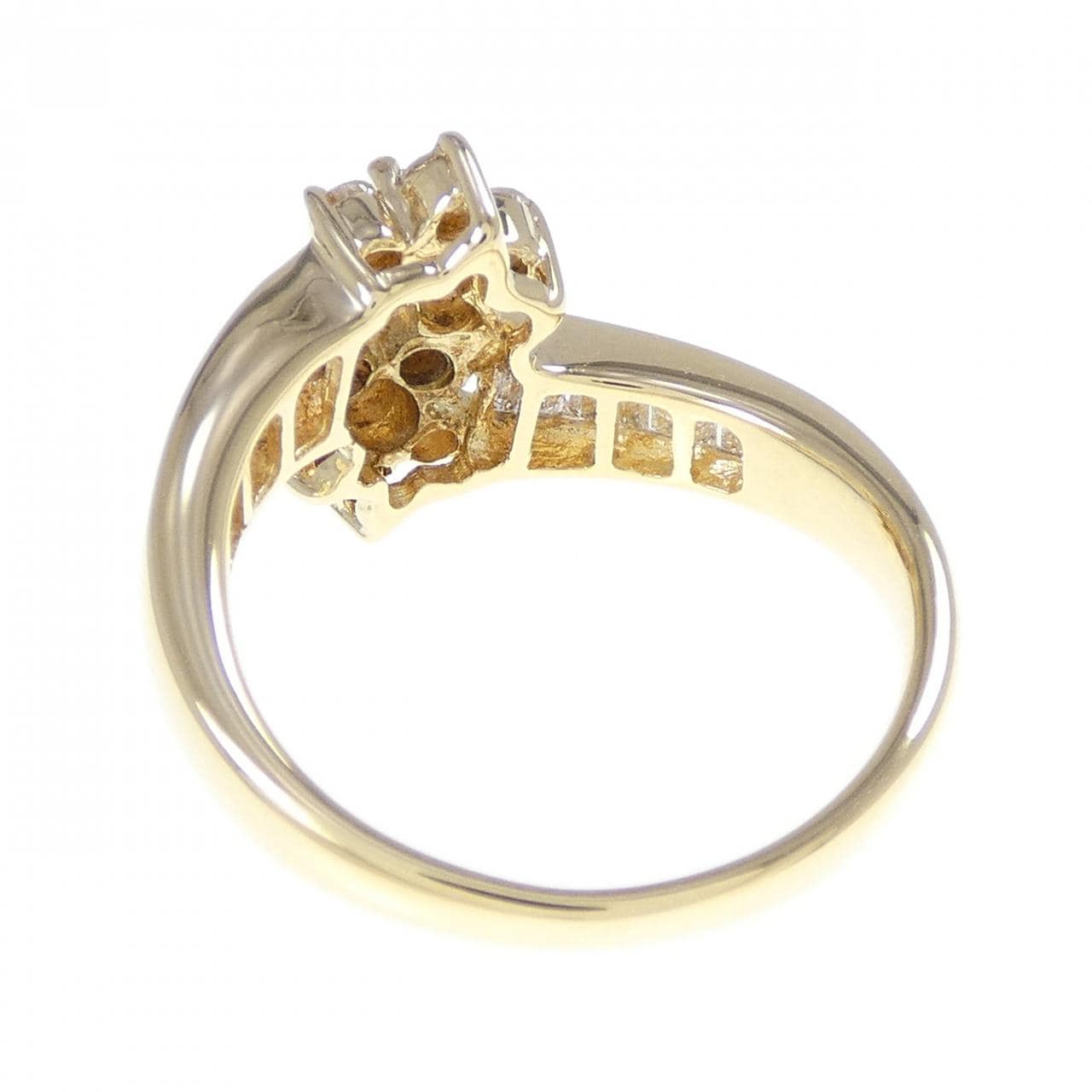 K18YG フラワー ダイヤモンド リング 1.00CT