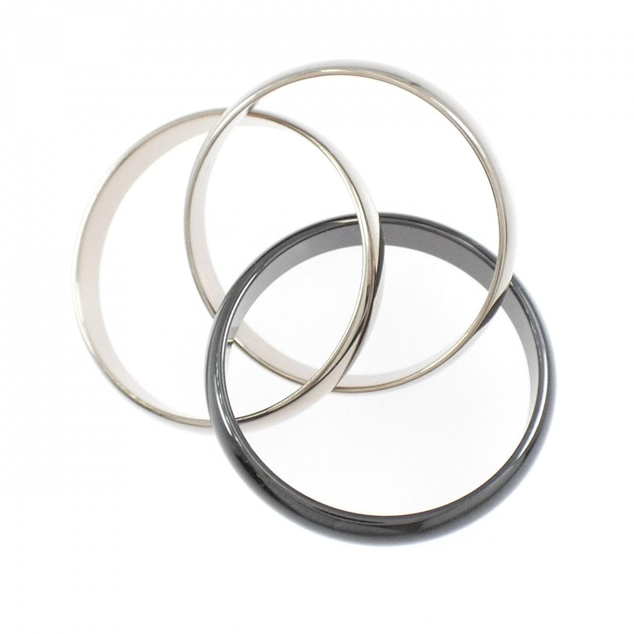 カルティエ トリニティ ブラック&ホワイト リング