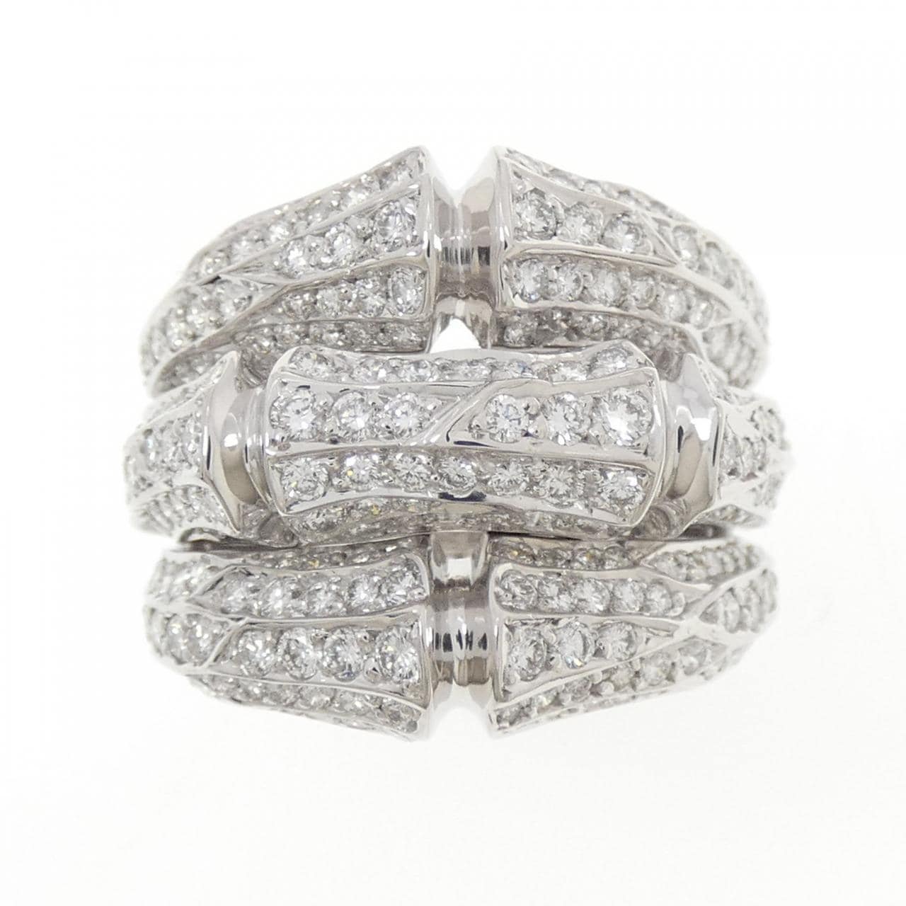 【ヴィンテージ】カルティエ バンブー3ロウ リング