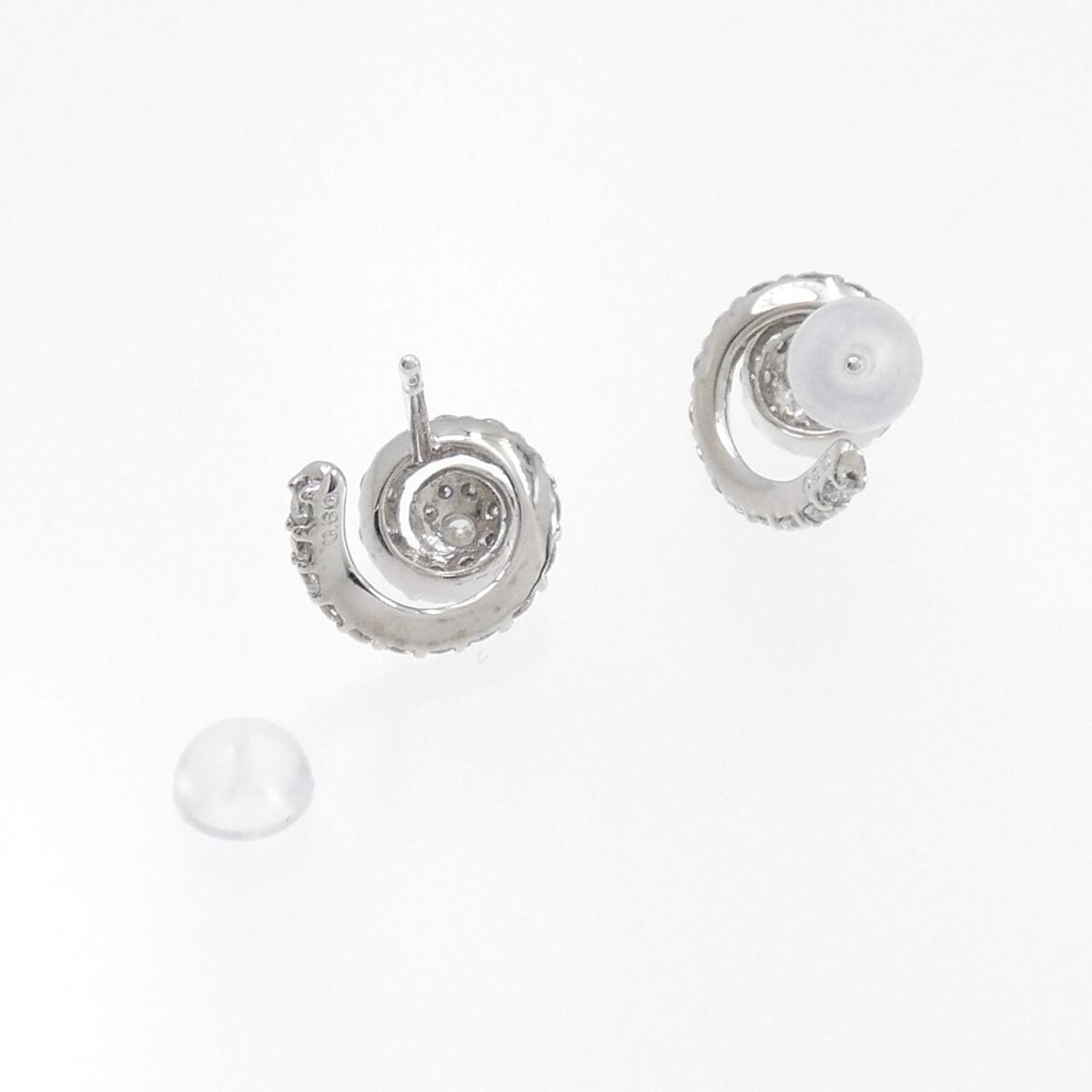K18WG ダイヤモンド ピアス 1.20CT