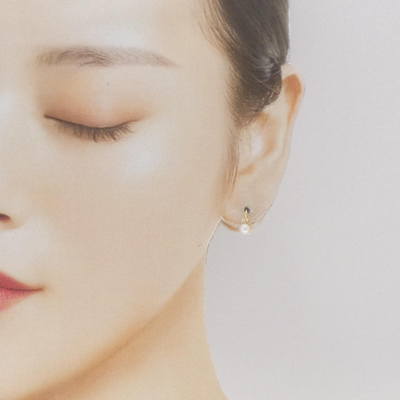 K18YG 淡水パール ピアス