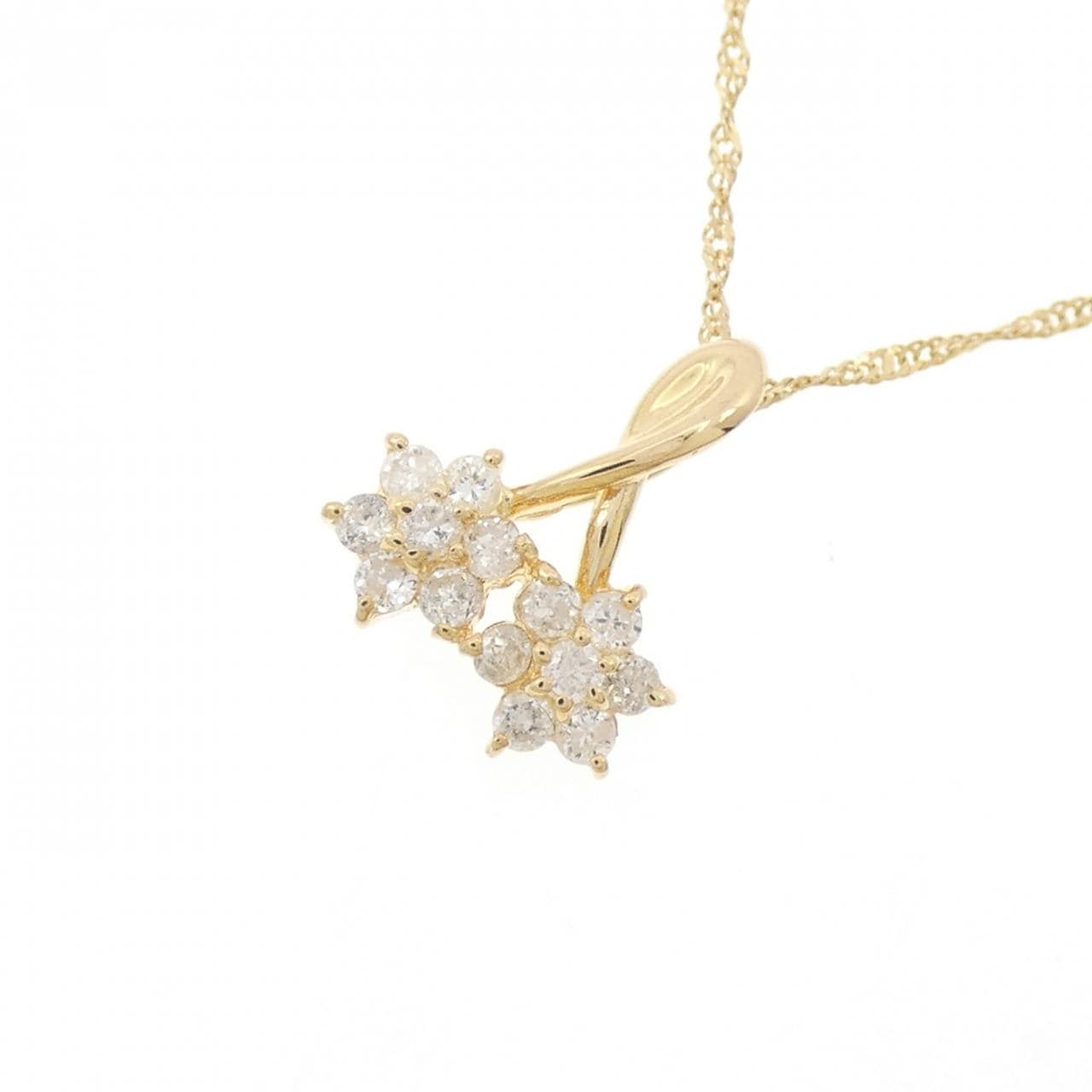 K18YG ダイヤモンド ネックレス 0.20CT