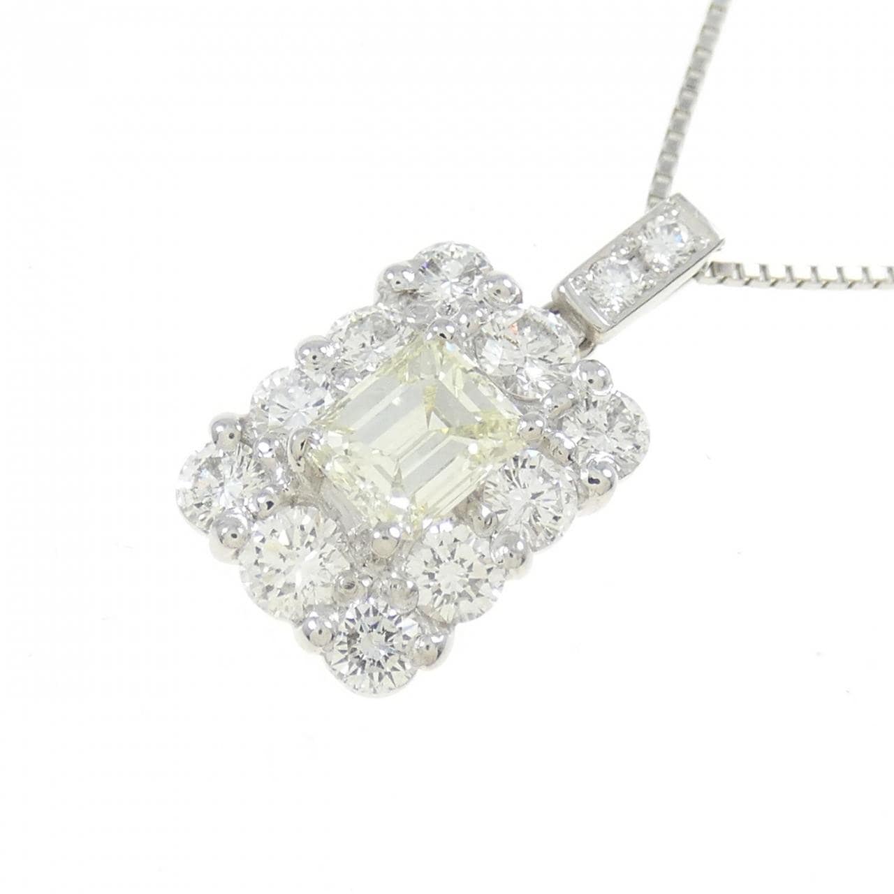 PT Diamond Necklace 0.520CT VLY VVS2 Emerald Cut