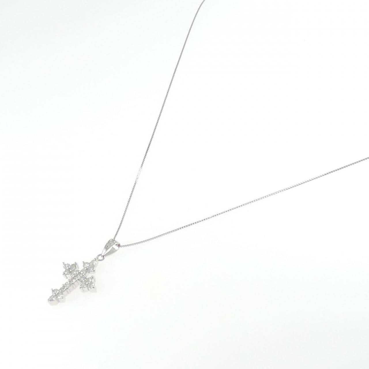 PT900/PT850 クロス ダイヤモンド ネックレス 0.50CT