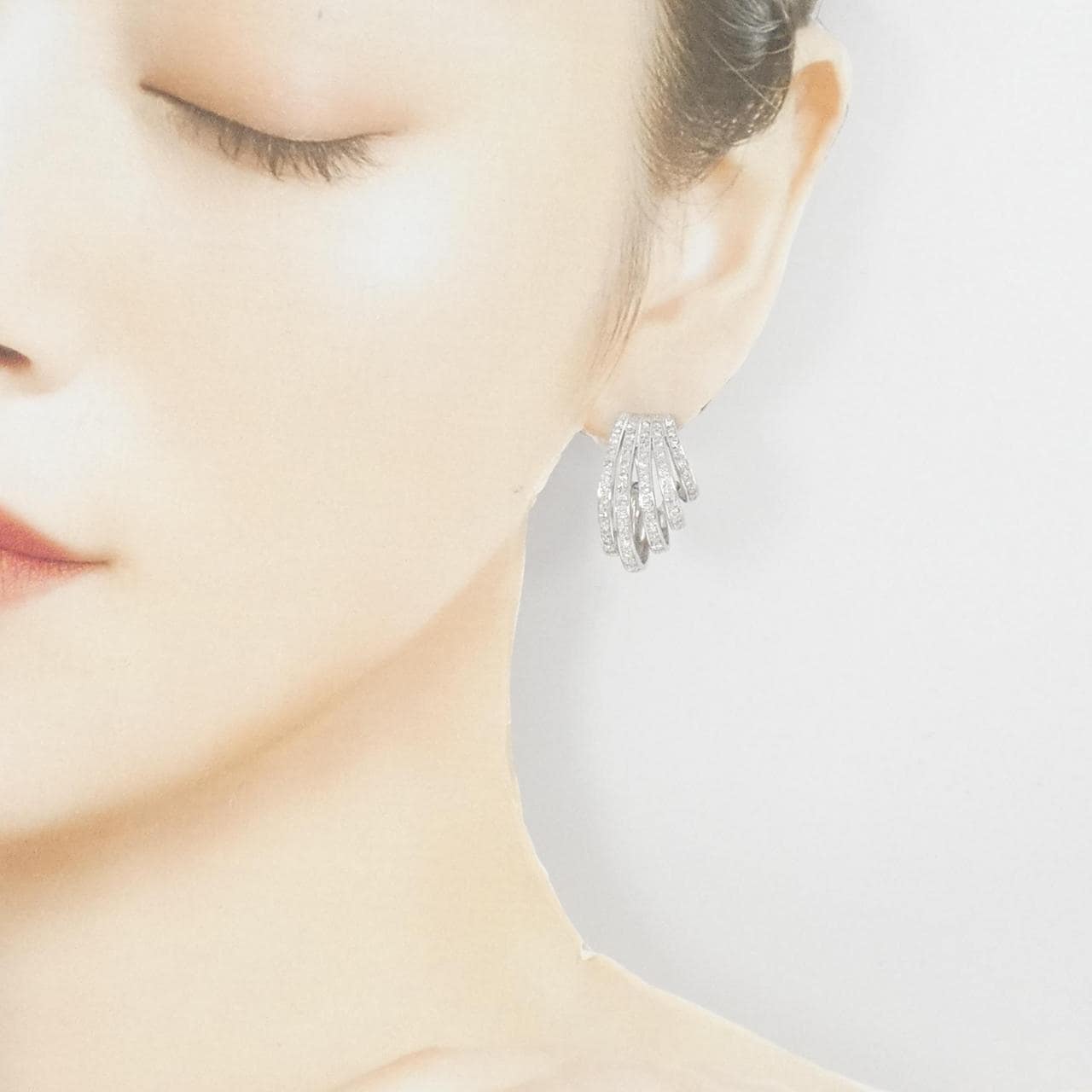 K18WG ダイヤモンド ピアス/イヤリング 1.4CT