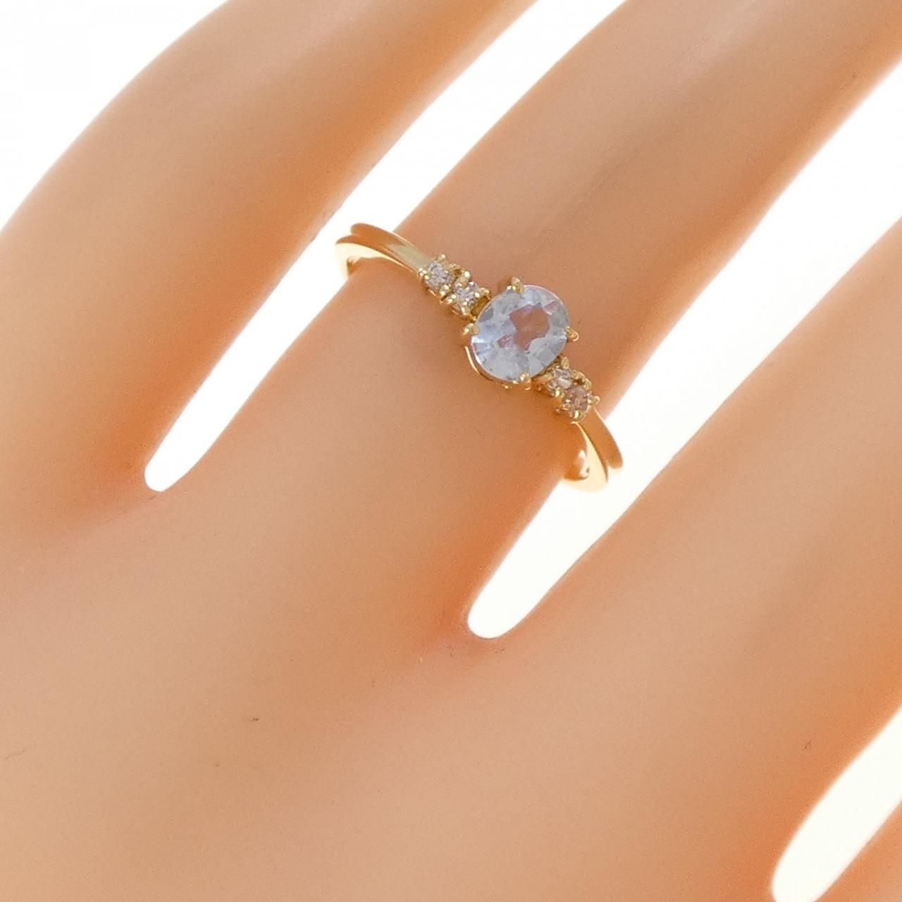 K18YG アクアマリン リング