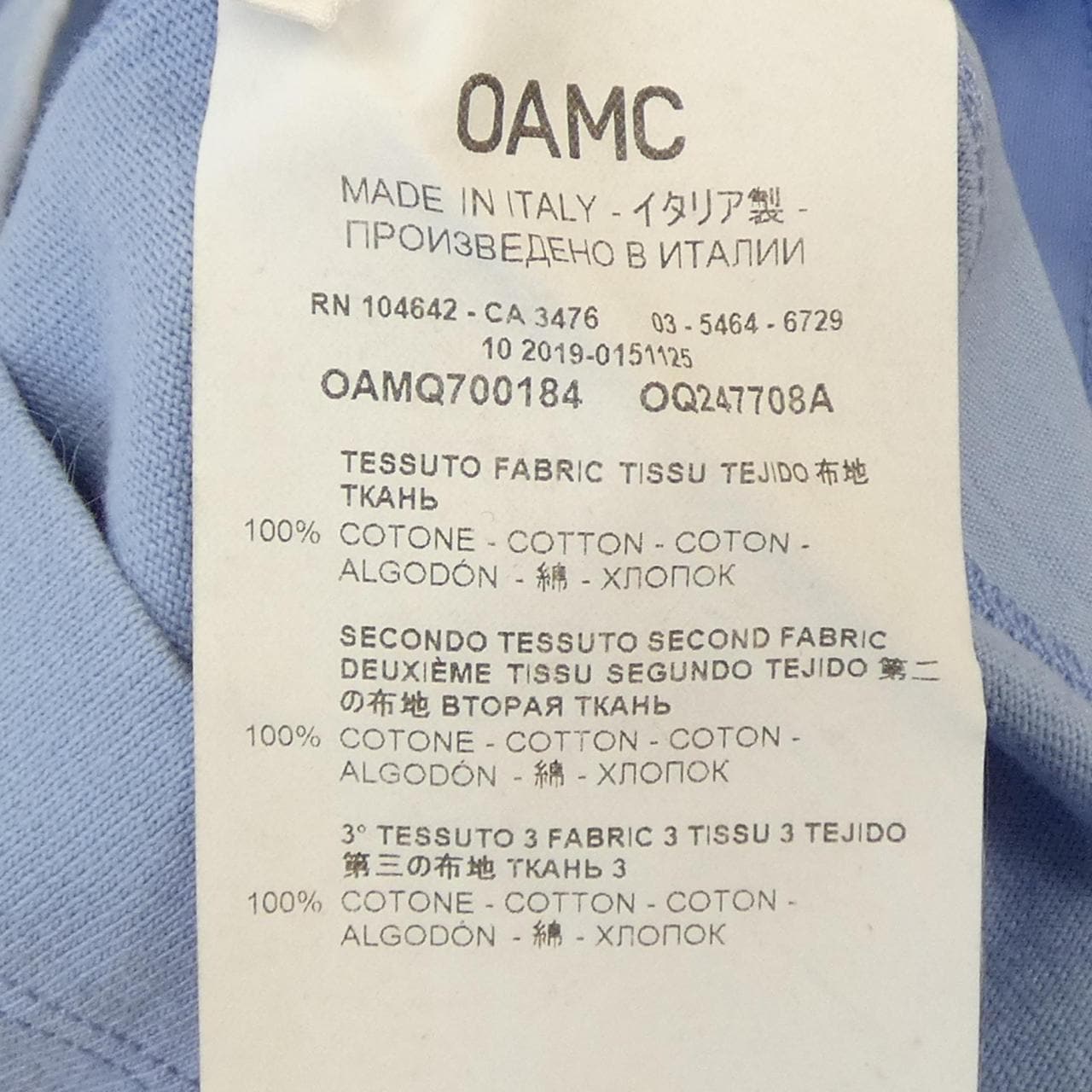 オーエーエムシー OAMC Tシャツ