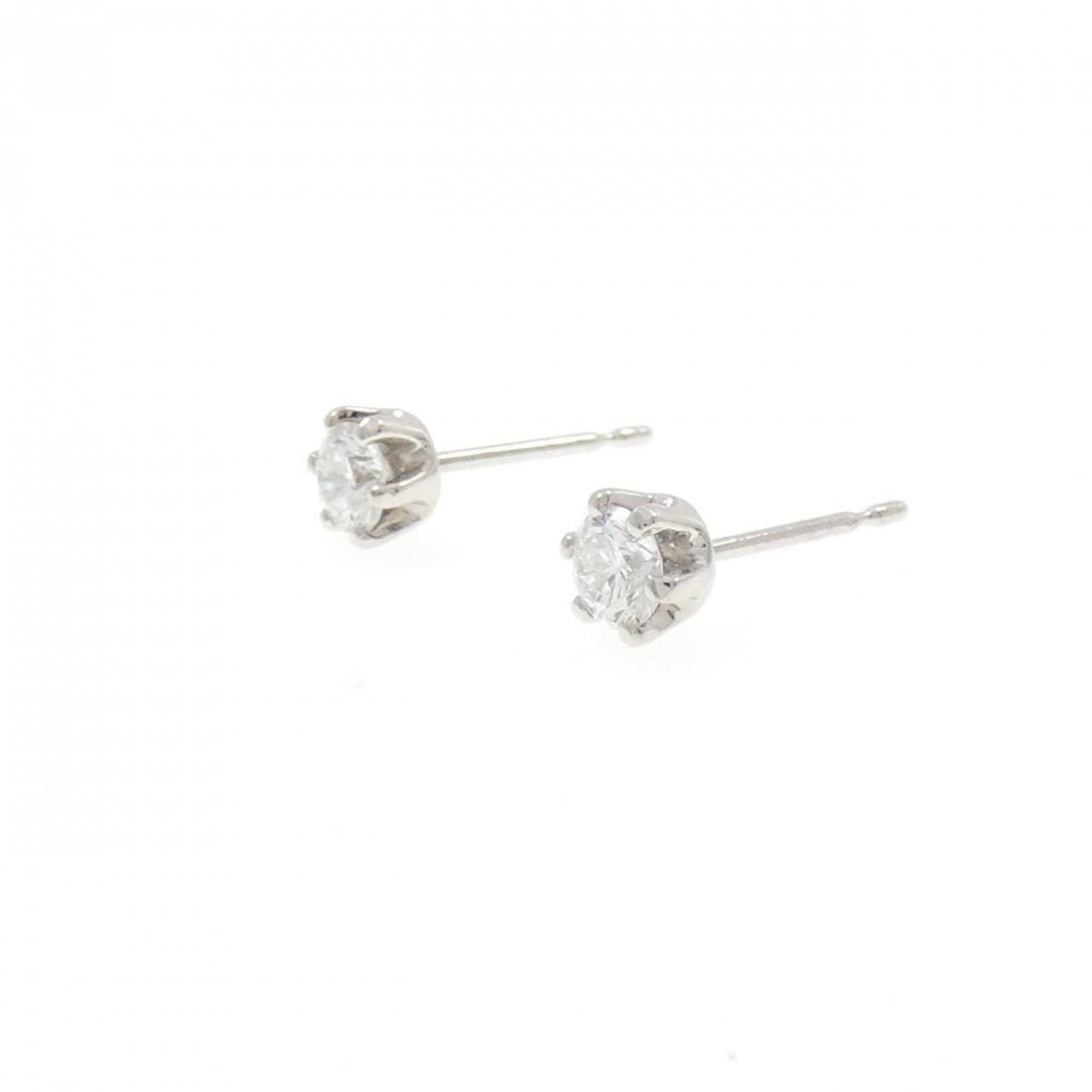 PT/PT900 ソリティア ダイヤモンド ピアス 0.485CT