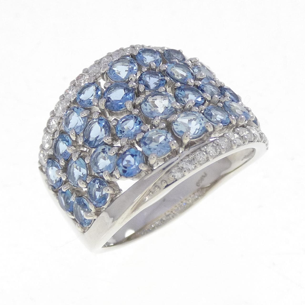 PT950 アクアマリン リング 2.46CT